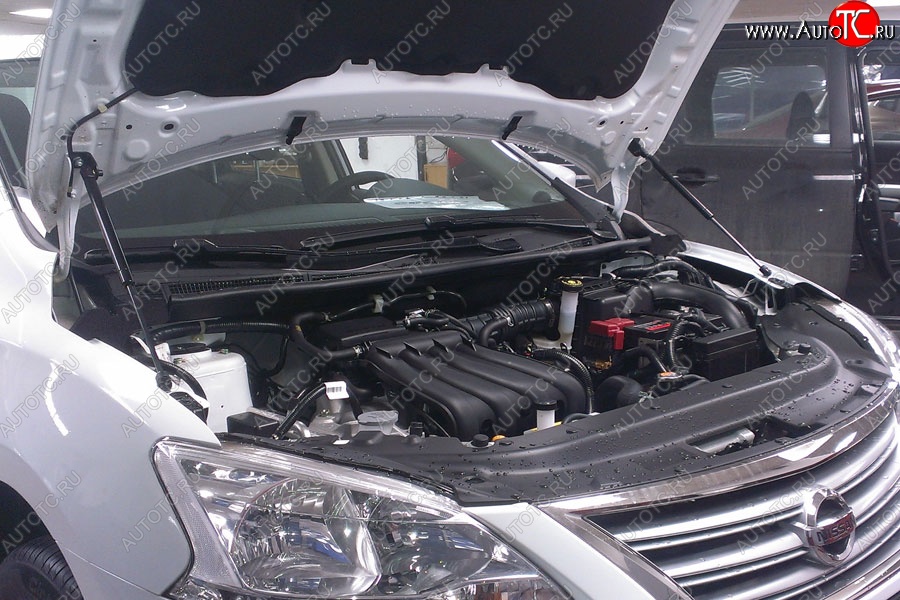 2 199 р. Газовые упоры капота Berkut Nissan Sentra 7 B17 (2014-2017)  с доставкой в г. Кемерово
