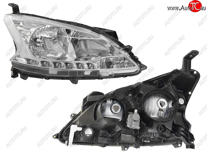7 799 р. Правая фара (эл.корректор, LED (муляж)) SAT Nissan Sentra 7 B17 (2014-2017)  с доставкой в г. Кемерово