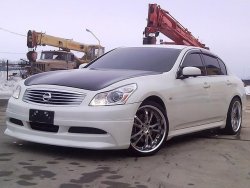 10 599 р. Пороги накладки H-STYLE Nissan Skyline V36 (2006-2014) (Неокрашенные)  с доставкой в г. Кемерово. Увеличить фотографию 2