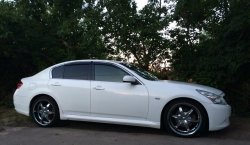 10 599 р. Пороги накладки H-STYLE Nissan Skyline V36 (2006-2014) (Неокрашенные)  с доставкой в г. Кемерово. Увеличить фотографию 3