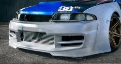24 599 р. Передний бампер Rocket Banny  Nissan Skyline  R33 (1993-1998) (Неокрашенный)  с доставкой в г. Кемерово. Увеличить фотографию 2