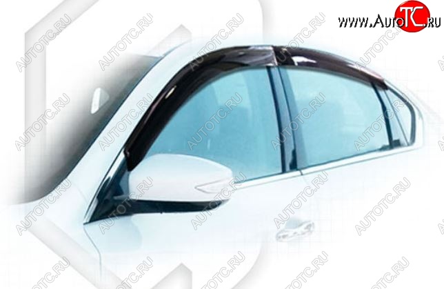 1 999 р. Дефлектора окон CA-Plastiс Nissan Teana 3 L33 дорестайлинг (2014-2020) (Classic полупрозрачный, Без хром.молдинга)  с доставкой в г. Кемерово