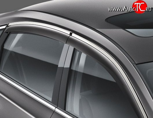 2 199 р. Комплект дефлекторов окон SkyLine (хром молдинг) Nissan Teana 3 L33 дорестайлинг (2014-2020)  с доставкой в г. Кемерово