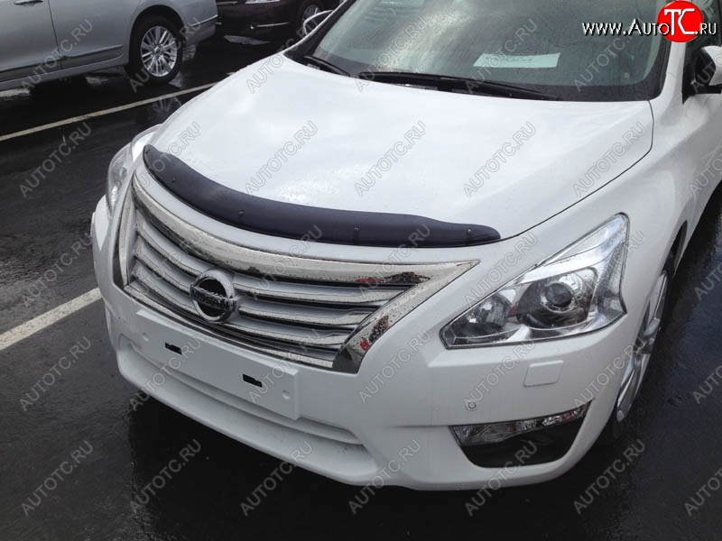 4 599 р. Дефлектор капота SIM Nissan Teana 3 L33 дорестайлинг (2014-2020)  с доставкой в г. Кемерово