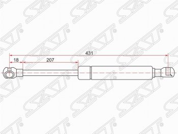 Газовый упор капота SAT Nissan Teana  1 J31 (2003-2005) дорестайлинг