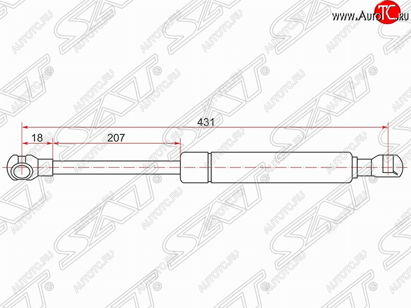 839 р. Газовый упор капота SAT  Nissan Teana  1 J31 (2003-2005) дорестайлинг  с доставкой в г. Кемерово