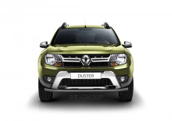 4 349 р. Защита переднего бампера (одинарная, Ø63) Petroil Tuning  Nissan Terrano  D10 (2013-2022), Renault Duster  HS (2015-2021) (черный (Шагрень))  с доставкой в г. Кемерово. Увеличить фотографию 3