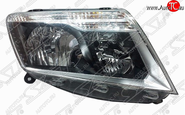 9 349 р. Правая передняя фара SAT (темный хром) Nissan Terrano D10 рестайлинг (2016-2022)  с доставкой в г. Кемерово
