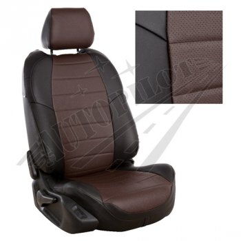 Чехлы сидений AUTOPILOT Экокожа (ЗС 40/60) Nissan Terrano  D10 (2016-2022), Renault Duster  HS (2015-2021) (Черный + Шоколад)