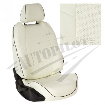 Чехлы сидений AUTOPILOT Экокожа (ЗС 40/60) Nissan Terrano  D10 (2016-2022), Renault Duster  HS (2015-2021) (Белый + Белый)