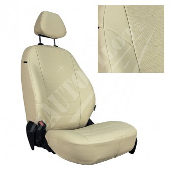 Чехлы сидений AUTOPILOT Экокожа (ЗС 40/60) Nissan Terrano  D10 (2016-2022), Renault Duster  HS (2015-2021) (Бежевый + Бежевый)