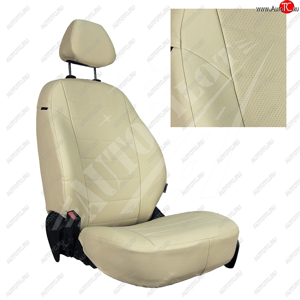 13 649 р. Чехлы сидений AUTOPILOT Экокожа (ЗС 40/60)  Nissan Terrano  D10 (2016-2022), Renault Duster  HS (2015-2021) (Бежевый + Бежевый)  с доставкой в г. Кемерово