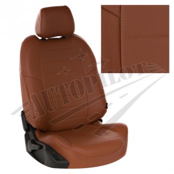 Чехлы сидений AUTOPILOT Экокожа (ЗС 40/60) Nissan Terrano  D10 (2016-2022), Renault Duster  HS (2015-2021) (Коричневый + Коричневый)