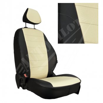 Чехлы сидений AUTOPILOT Экокожа (ЗС 40/60) Nissan Terrano  D10 (2016-2022), Renault Duster  HS (2015-2021) (Черный + Бежевый)