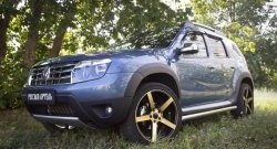 5 749 р. Накладки колесных арок RA (короткие, комплект) Renault Duster HS дорестайлинг (2010-2015) (Поверхность шагрень)  с доставкой в г. Кемерово. Увеличить фотографию 3