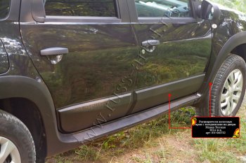 14 749 р. Расширители арок с молдингами дверей RA (комплект) Nissan Terrano D10 дорестайлинг (2013-2016) (Поверхность шагрень)  с доставкой в г. Кемерово. Увеличить фотографию 4
