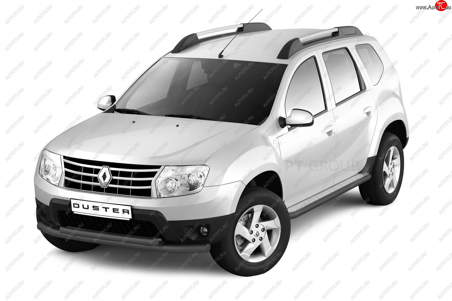 15 899 р. Порожки для ног из трубы Ø51 с алюминиевой площадкой Petroil Tuning Эстонец  Nissan Terrano  D10 (2013-2022), Renault Duster  HS (2010-2021) (Черный (Шагрень))  с доставкой в г. Кемерово