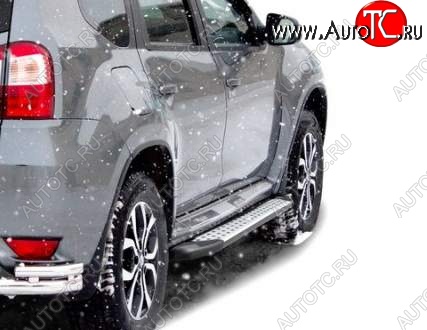 22 499 р. Порожки для ног Бумер (алюминий) Nissan Terrano D10 рестайлинг (2016-2022)  с доставкой в г. Кемерово