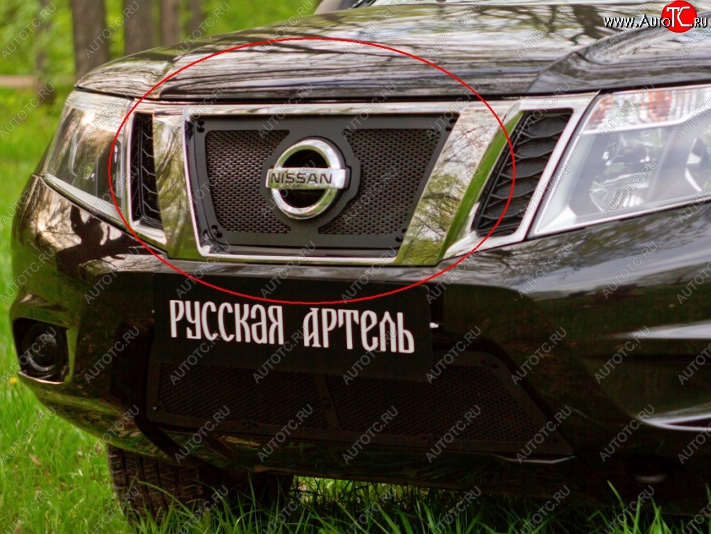 1 669 р. Защитная сетка решетки радиатора РА  Nissan Terrano  D10 (2013-2022) дорестайлинг, рестайлинг  с доставкой в г. Кемерово