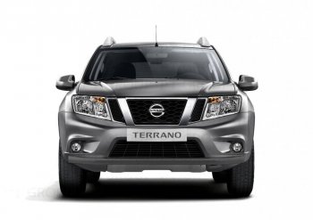 Защита переднего бампера (одинарная, Ø63 мм) Petroil Tuning Nissan Terrano  D10 (2013-2022), Renault Duster  HS (2010-2021) (Серебристый (Искра))
