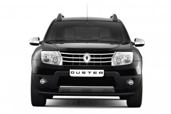 4 349 р. Защита переднего бампера (одинарная, Ø63 мм) Petroil Tuning  Nissan Terrano  D10 (2013-2022), Renault Duster  HS (2010-2021) (Серебристый (Искра))  с доставкой в г. Кемерово. Увеличить фотографию 5