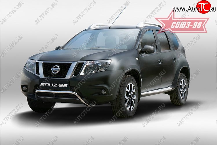 10 979 р. Защита переднего бампера одинарная Souz-96 mini (d42). Nissan Terrano D10 рестайлинг (2016-2022)  с доставкой в г. Кемерово
