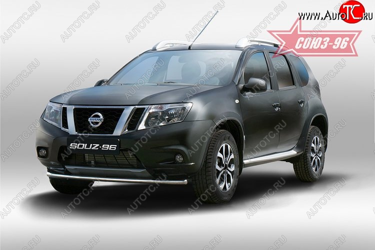 10 799 р. Защита переднего бампера одинарная Souz-96 (d42) Nissan Terrano D10 рестайлинг (2016-2022)  с доставкой в г. Кемерово