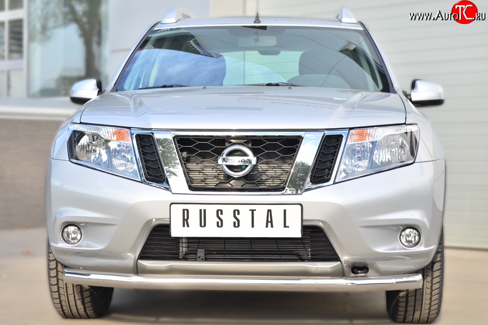 13 249 р. Одинарная защита переднего бампера диаметром 63 мм SLITKOFF  Nissan Terrano  D10 (2013-2022) дорестайлинг, рестайлинг  с доставкой в г. Кемерово