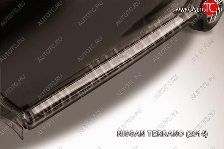 7 899 р. Защита порогов Slitkoff Nissan Terrano D10 рестайлинг (2016-2022) (Цвет: серебристый)  с доставкой в г. Кемерово