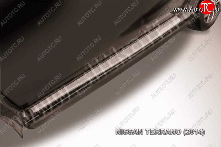 8 799 р. Защита порогов Slitkoff Nissan Terrano D10 рестайлинг (2016-2022) (Цвет: серебристый)  с доставкой в г. Кемерово