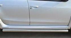 70 999 р. Защита порогов из круглой трубы диаметром 63 мм Russtal Nissan Terrano D10 рестайлинг (2016-2022) (Защита порогов с со скосами на торцах (вариант 1))  с доставкой в г. Кемерово. Увеличить фотографию 9
