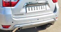 13 949 р. Защита заднего бампера (Ø42 мм волна, нержавейка) SLITKOFF Nissan Terrano D10 дорестайлинг (2013-2016)  с доставкой в г. Кемерово. Увеличить фотографию 2