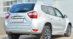 14 399 р. Одинарная защита заднего бампера из трубы диаметром 63 мм SLITKOFF  Nissan Terrano  D10 (2013-2022) дорестайлинг, рестайлинг  с доставкой в г. Кемерово. Увеличить фотографию 4