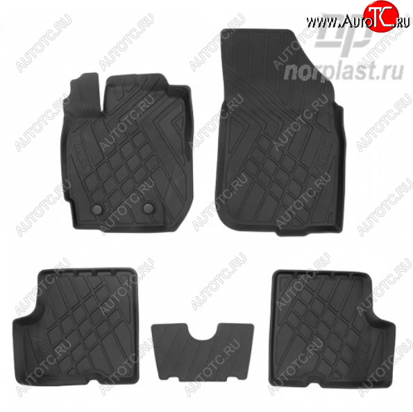 2 499 р. Коврики салонные литьевые Norplast  Nissan Terrano  D10 (2016-2022) рестайлинг  с доставкой в г. Кемерово