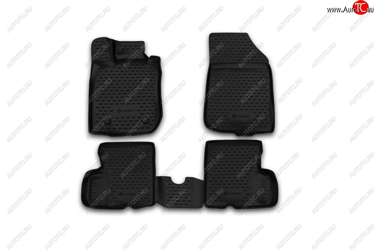 2 499 р. Комплект ковриков в салон (2WD) Element 4 шт. (полиуретан) Nissan Terrano D10 дорестайлинг (2013-2016)  с доставкой в г. Кемерово