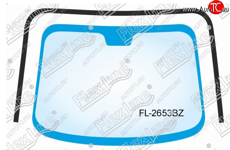 2 599 р. Молдинг лобового стекла FlexLine Nissan Tiida 1 седан C11 рестайлинг (2010-2014)  с доставкой в г. Кемерово