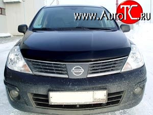 4 599 р. Дефлектор капота NovLine Nissan Tiida 1 хэтчбэк C11 дорестайлинг, Япония (2004-2007)  с доставкой в г. Кемерово