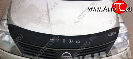 999 р. Дефлектор капота Russtal Nissan Tiida 1 хэтчбэк C11 дорестайлинг, Япония (2004-2007)  с доставкой в г. Кемерово