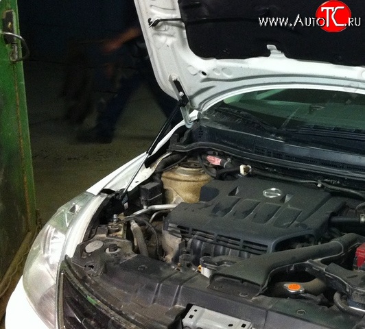 2 969 р. Упор капота Sport  Nissan Tiida ( 1 хэтчбэк,  1 седан,  1 хэтчбек) (2004-2014) C11 дорестайлинг, Япония, C11 рестайлинг, C11 рестайлинг  с доставкой в г. Кемерово