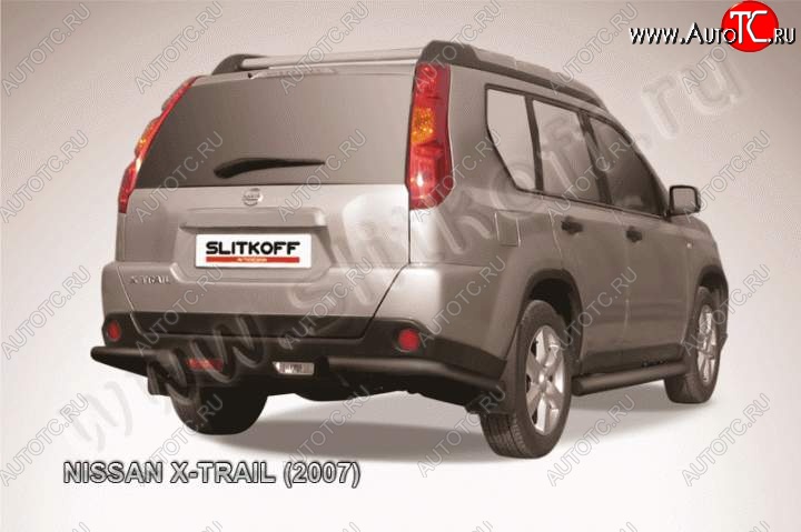 6 399 р. Уголки d57 Nissan X-trail 2 T31 дорестайлинг (2007-2011) (Цвет: серебристый)  с доставкой в г. Кемерово