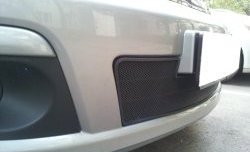1 839 р. Сетка на бампер Russtal (черная) Nissan Tiida 1 седан C11 рестайлинг (2010-2014)  с доставкой в г. Кемерово. Увеличить фотографию 2