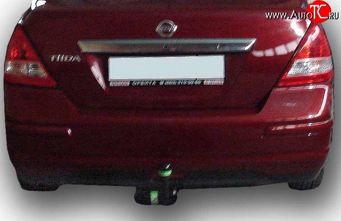 7 499 р. Фаркоп (седан) Лидер Плюс Nissan Tiida 1 седан C11 рестайлинг (2010-2014) (Без электропакета)  с доставкой в г. Кемерово
