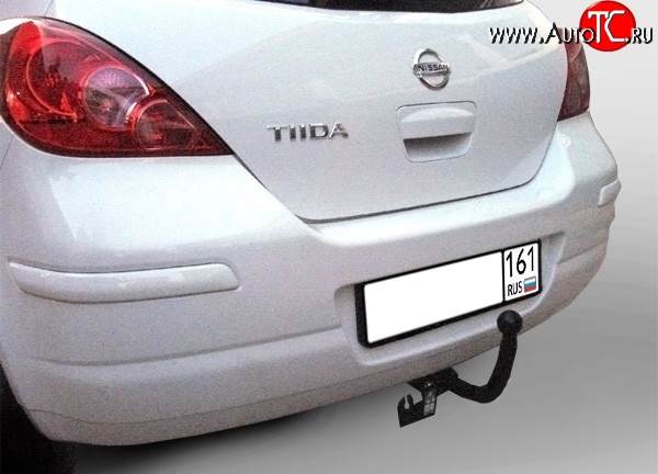 64 999 р. Фаркоп (хетчбек) Лидер Плюс Nissan Tiida 1 хэтчбек C11 рестайлинг (2010-2014) (Без электропакета)  с доставкой в г. Кемерово