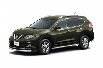 25 699 р. Защита порогов вогнутая из трубы Ø63 Petroil Tuning  Nissan X-trail  3 T32 (2013-2022) дорестайлинг, рестайлинг (Нержавеющая полированная сталь)  с доставкой в г. Кемерово. Увеличить фотографию 2