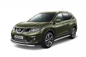 7 699 р. Накладка на решетку переднего бампера Petroil Tuning  Nissan X-trail  3 T32 (2013-2018) дорестайлинг (Без парктроника)  с доставкой в г. Кемерово. Увеличить фотографию 2