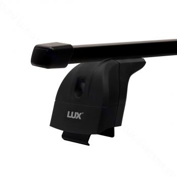 9 299 р. Багажник на крышу с низкими рейлингами сборе LUX  Лада XRAY - XRAY Cross (дуги прямоугольные 110 см, без замка, черный)  с доставкой в г. Кемерово. Увеличить фотографию 4