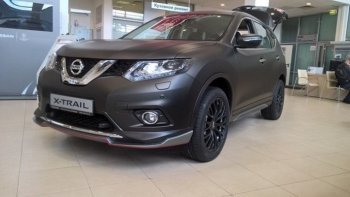 Накладка на передний бампер АвтоКрат Nissan X-trail  3 T32 (2017-2022) рестайлинг
