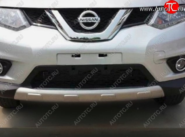 29 149 р. Накладка на передний бампер CT Nissan X-trail 3 T32 рестайлинг (2017-2022) (Неокрашенная)  с доставкой в г. Кемерово