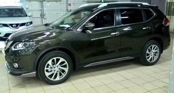 7 949 р. Пластиковые порожки АвтоКрат Nissan X-trail 3 T32 рестайлинг (2017-2022) (Неокрашенные)  с доставкой в г. Кемерово. Увеличить фотографию 3