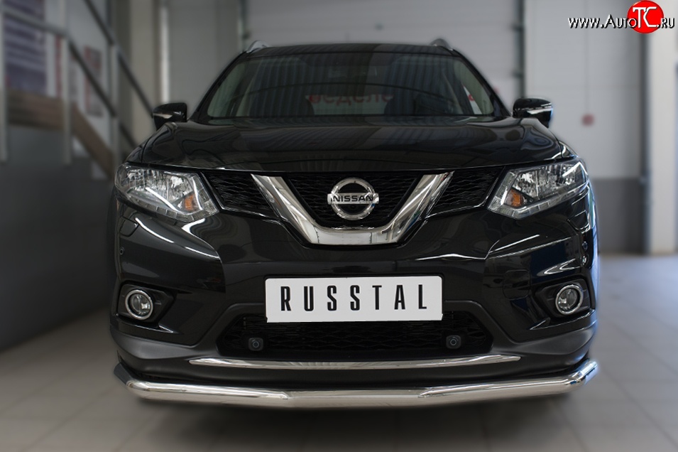 14 499 р. Одинарная защита переднего бампера диаметром 63 мм SLITKOFF  Nissan X-trail  3 T32 (2013-2018) дорестайлинг  с доставкой в г. Кемерово